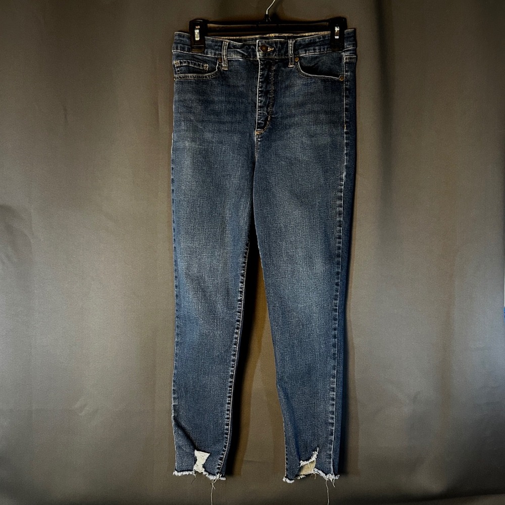 Sofia Jeans‎ Rosa Curvy Ankle Jeans Women 8 Blue Excellent High Rise Frayed Hem